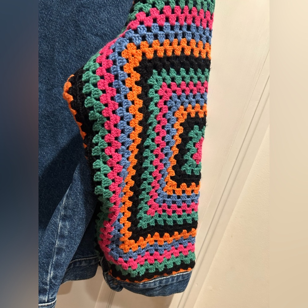 FARM Rio Denim Blue Crochet Jacket - Picture 11 of 12